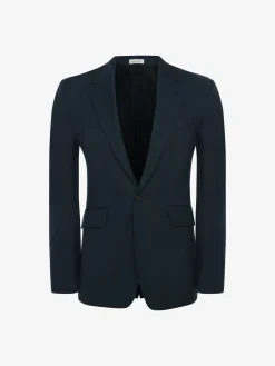 Men's Wool Mohair Single-breasted Jacket in >Alexander McQueen Cheap