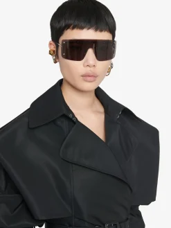Spike Studs Mask Sunglasses in >Alexander McQueen Flash Sale