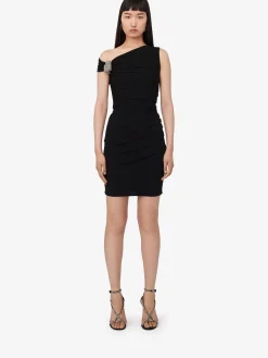 Women's Asymmetric Crystal Knot Cocktail Dress in >Alexander McQueen Cheap
