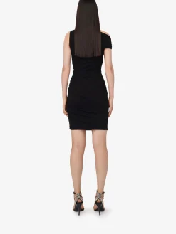 Women's Asymmetric Crystal Knot Cocktail Dress in ><noscript><img width=