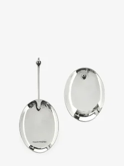 Women's Asymmetrical Faceted Earrings in ><noscript><img width=