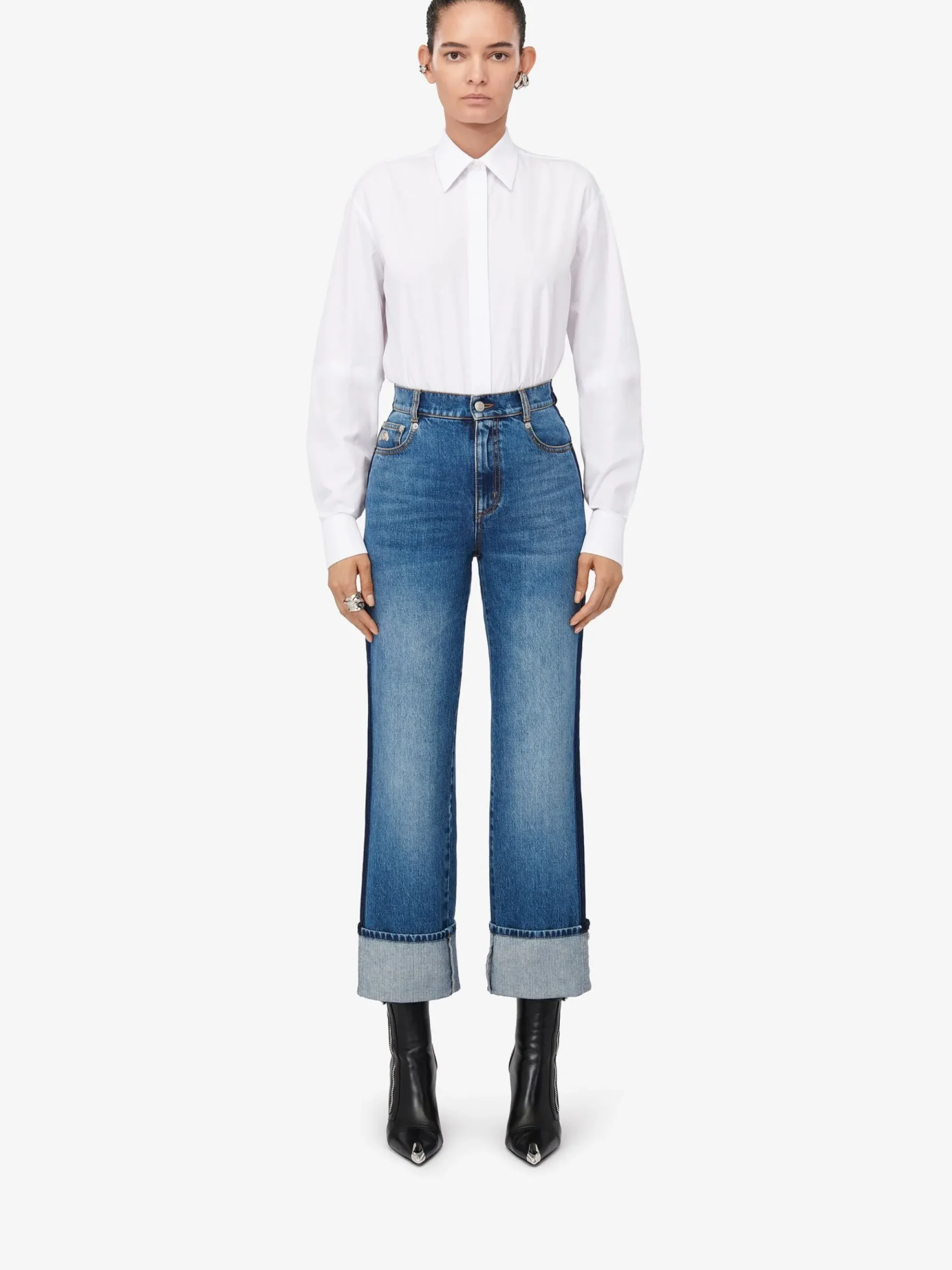Women's Baggy Boyfriend Jeans in >Alexander McQueen Cheap