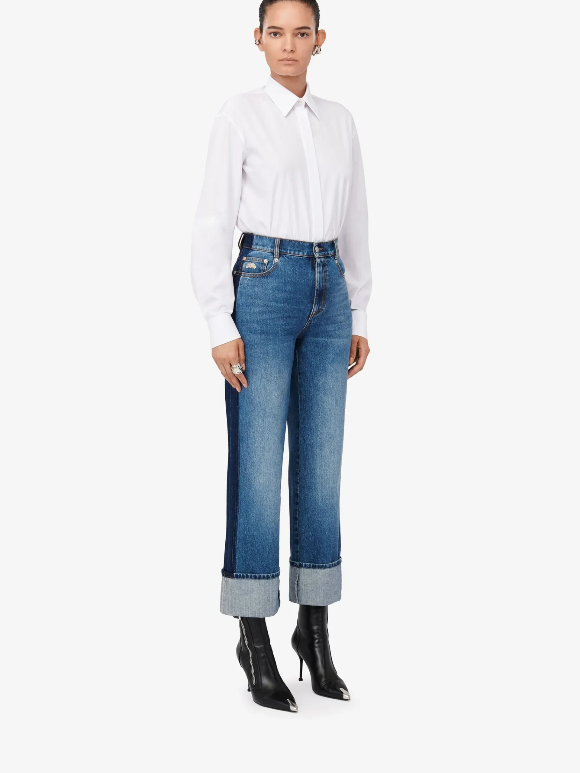 Women's Baggy Boyfriend Jeans in >Alexander McQueen Cheap