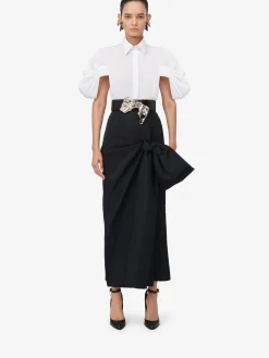 Women's Bow Detail Slim Skirt in ><noscript><img width=