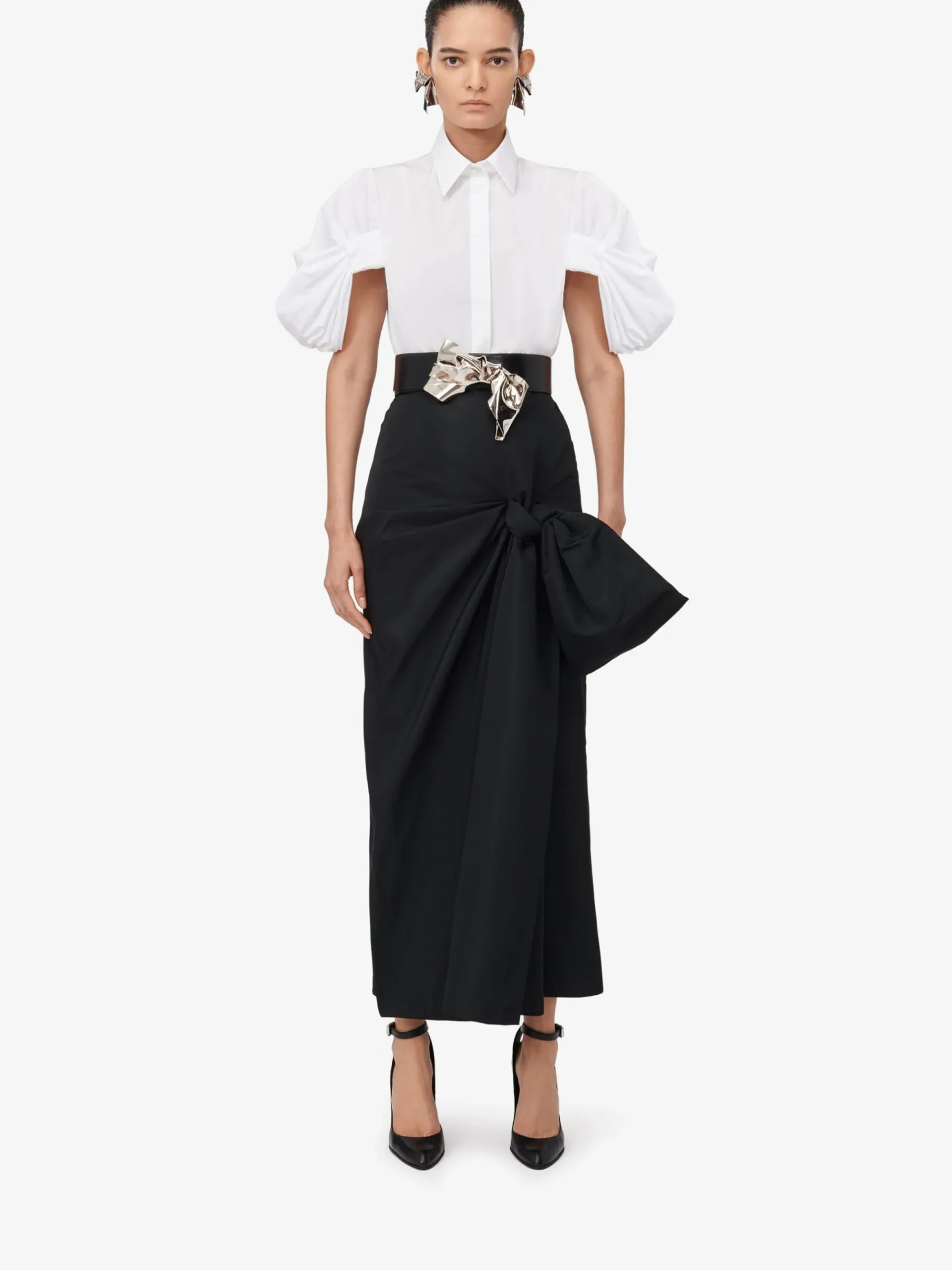 Women's Bow Detail Slim Skirt in >Alexander McQueen Discount