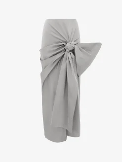 Women's Bow Detail Slim Skirt in >Alexander McQueen Store
