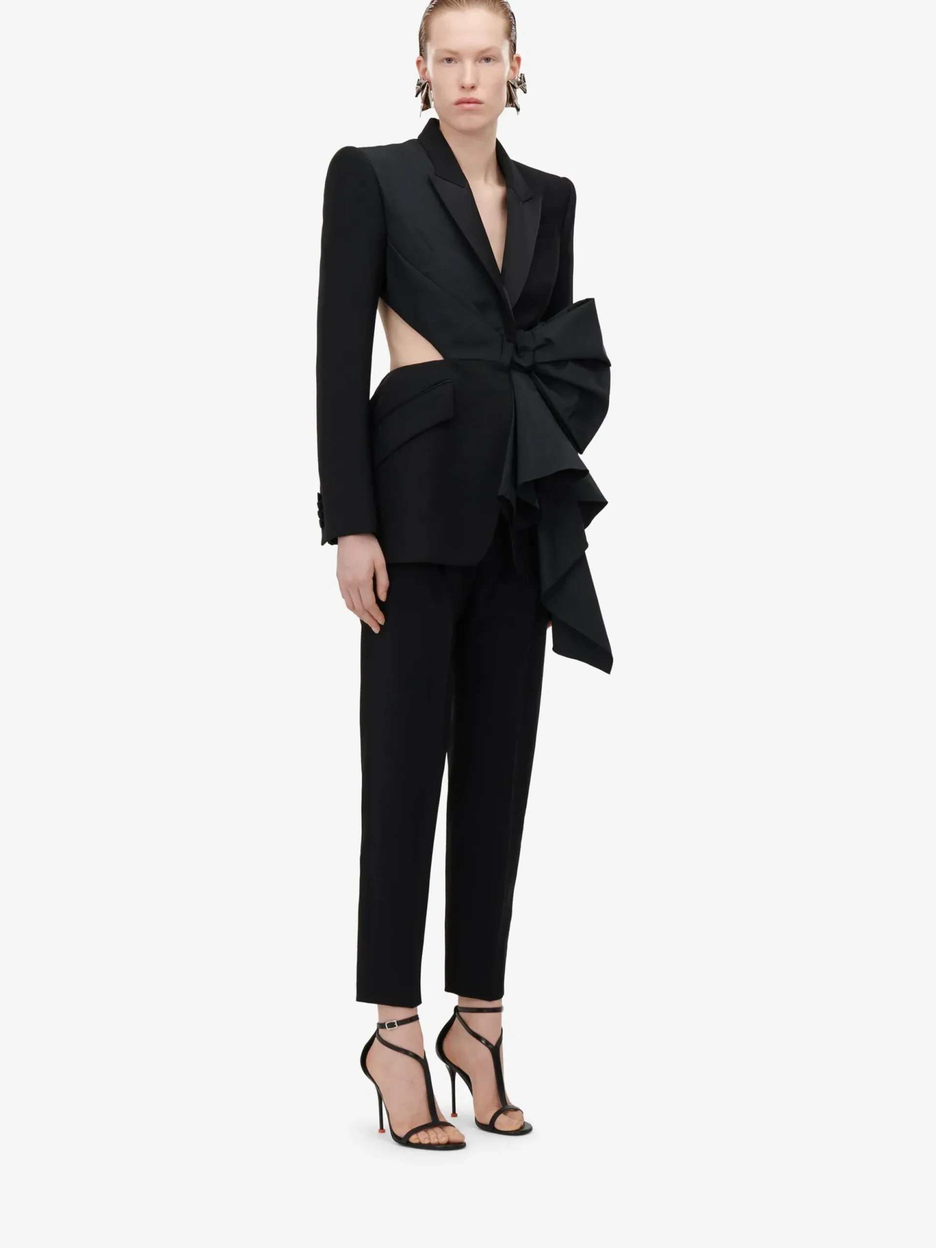 Women's Bow Slashed Jacket in >Alexander McQueen Outlet