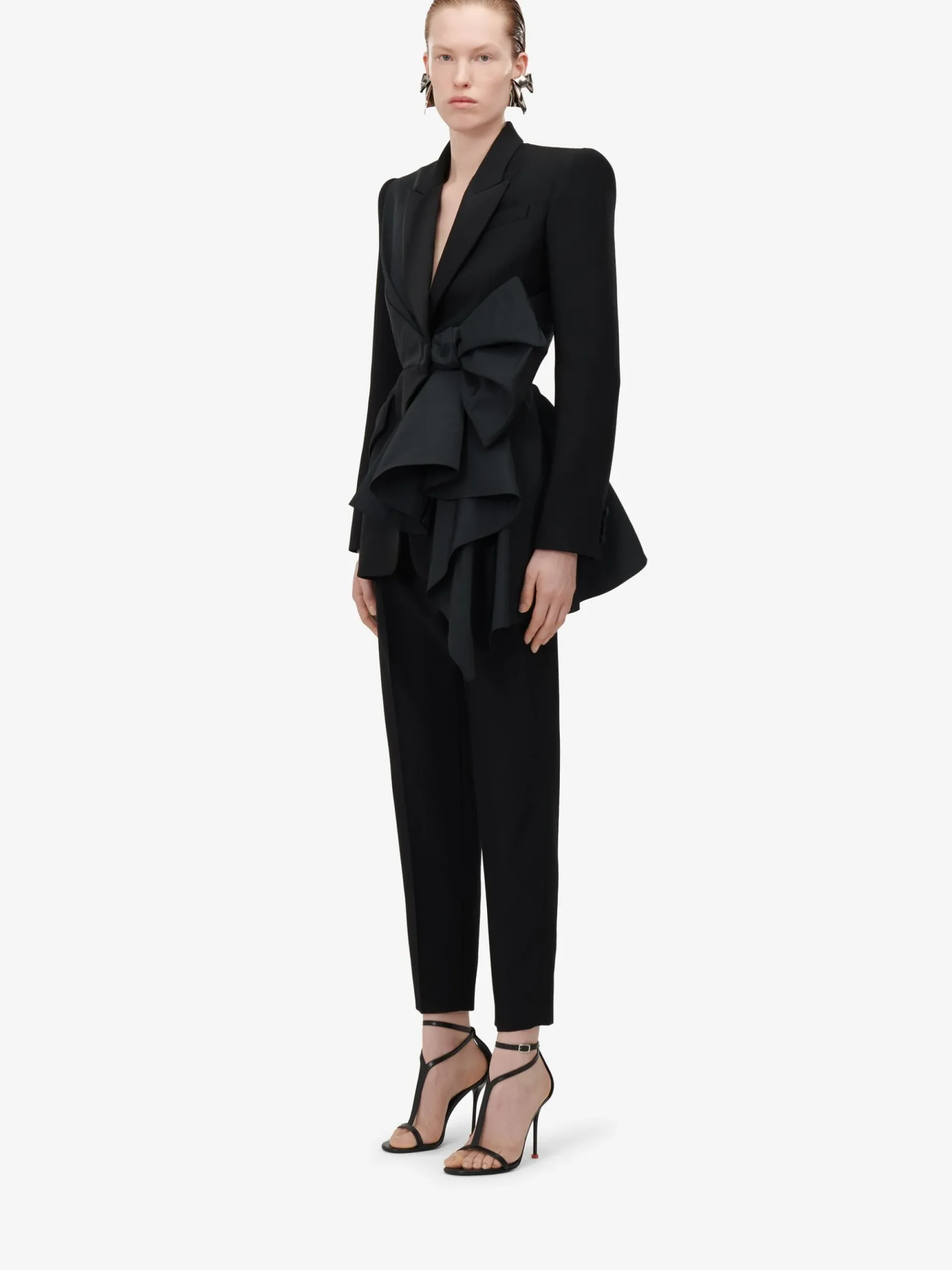 Women's Bow Slashed Jacket in >Alexander McQueen Outlet