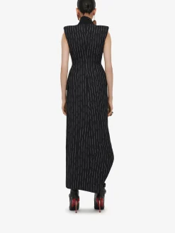 Women's Broken Pinstripe Tailored Dress in ><noscript><img width=