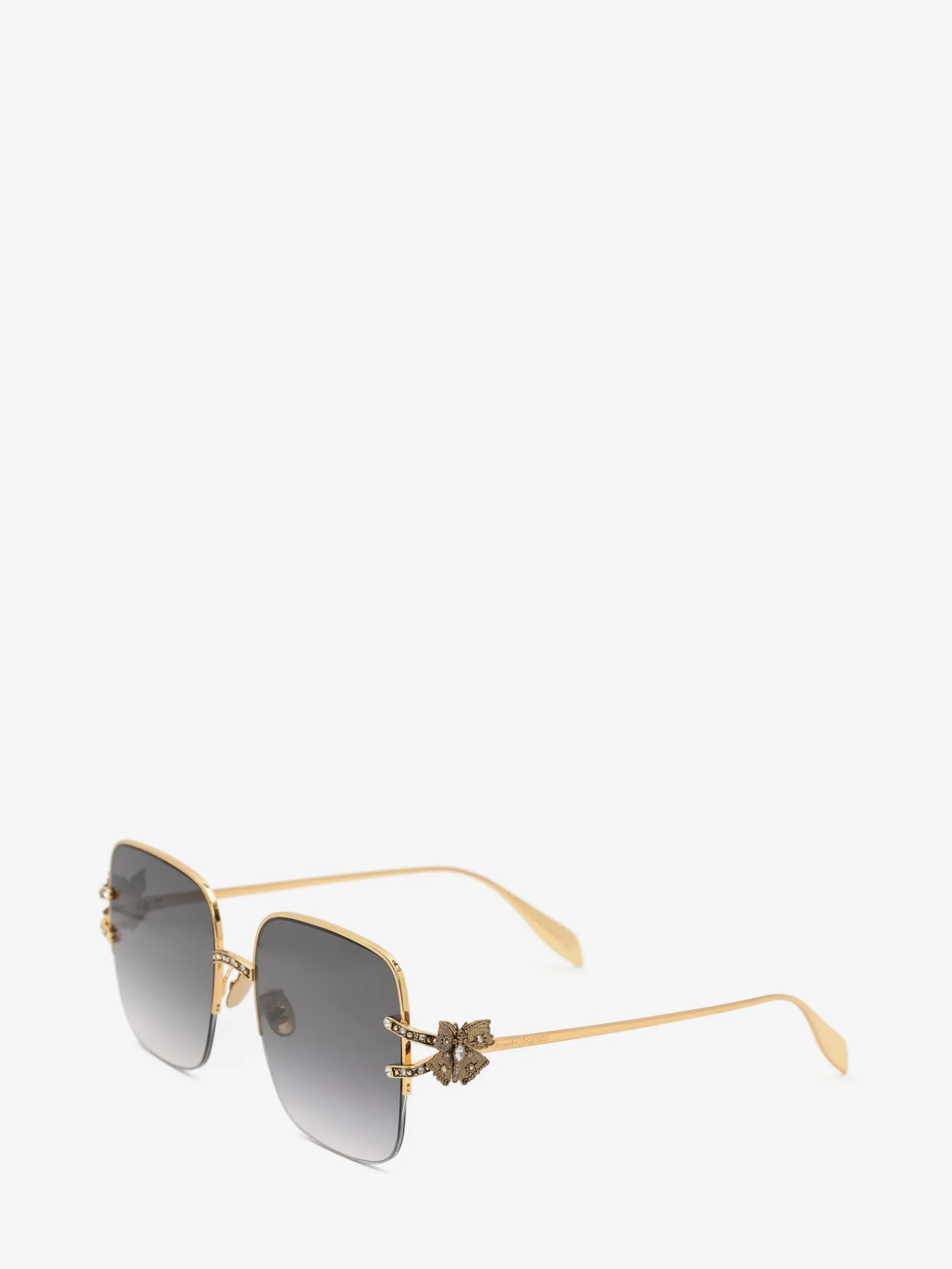 Women's Butterfly Jewelled Square Sunglasses in >Alexander McQueen Shop