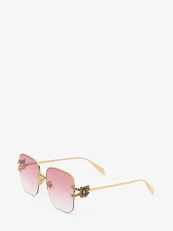 Women's Butterfly Jewelled Square Sunglasses in ><noscript><img width=