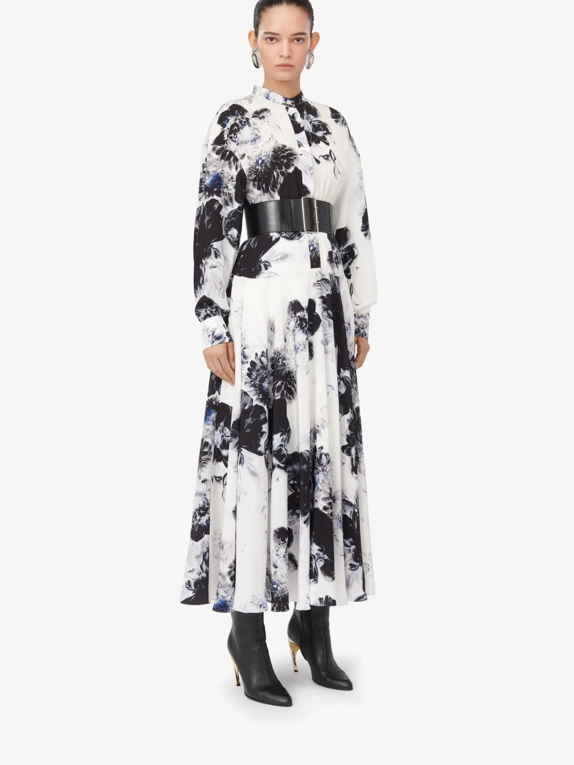 Women's Chiaroscuro Shirt Dress in >Alexander McQueen Online