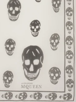 Women's Classic Silk Chiffon Skull Scarf in ><noscript><img width=