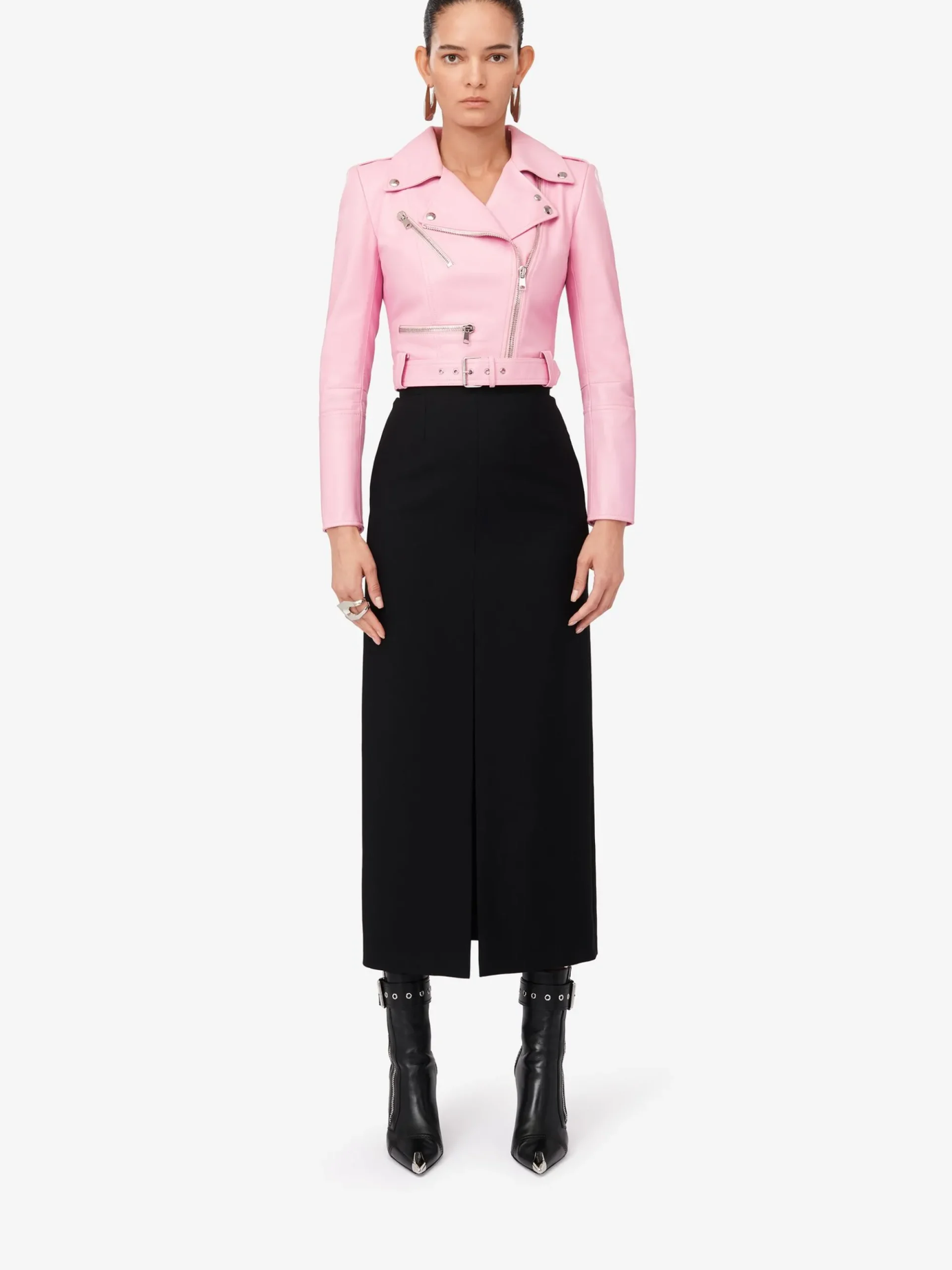 Women's Cropped Biker Jacket in >Alexander McQueen Flash Sale