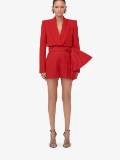 Women's Cropped Tuxedo Jacket in >Alexander McQueen Online