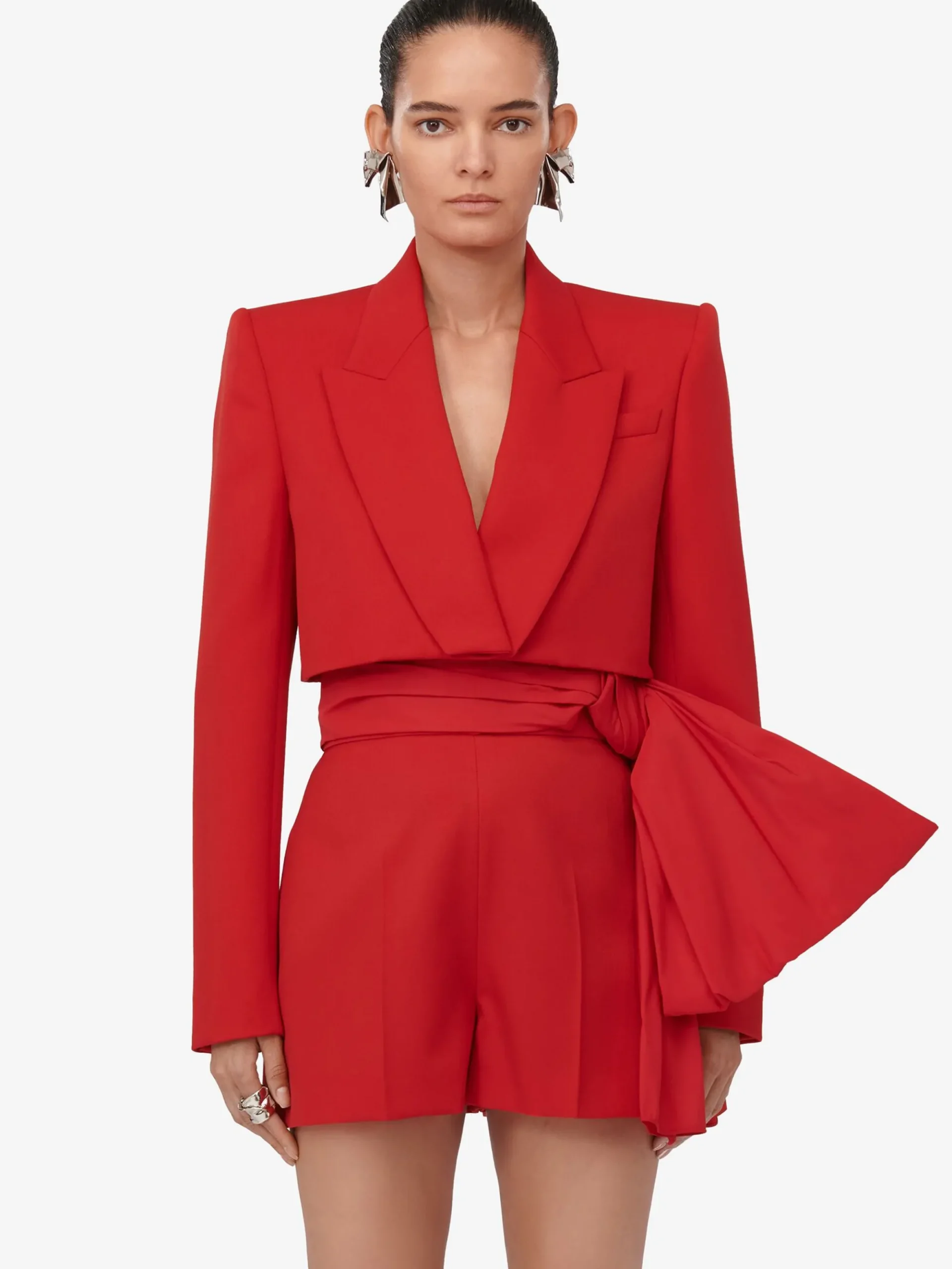 Women's Cropped Tuxedo Jacket in >Alexander McQueen Online