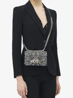 Women's Crystal-embellished Mini Jewelled Satchel in >Alexander McQueen Flash Sale