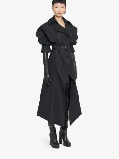 Women's Cutaway Trench Coat in ><noscript><img width=