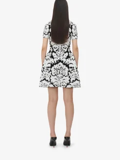 Women's Damask Jacquard Mini Dress in ><noscript><img width=