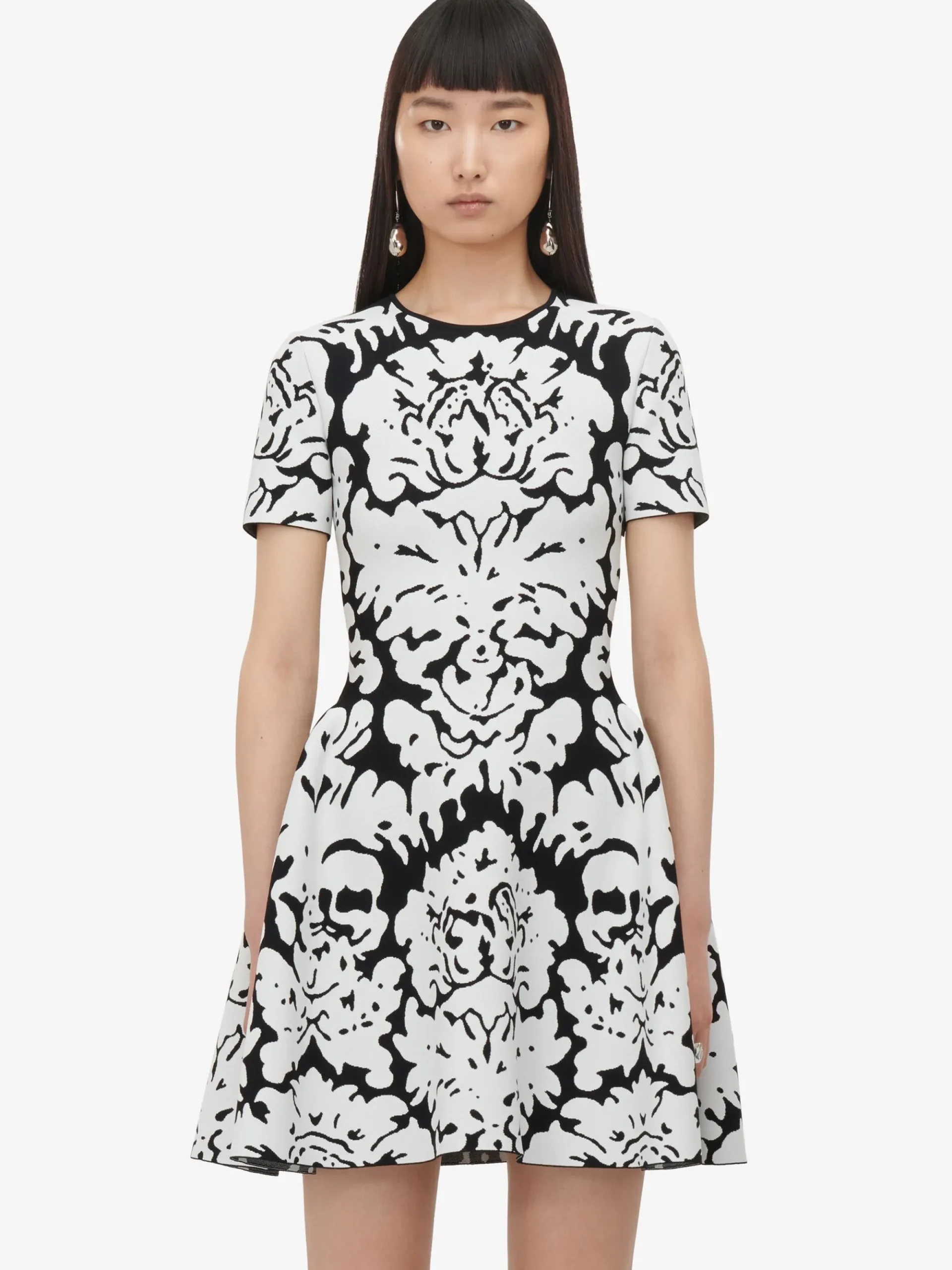 Women's Damask Jacquard Mini Dress in >Alexander McQueen Best Sale