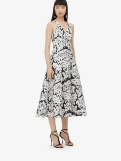 Women's Damask Midi Dress in ><noscript><img width=