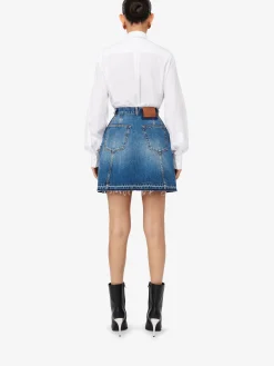 Women's Denim Mini Skirt in ><noscript><img width=