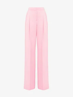 Women's Double Pleat Wide Leg Trousers in >Alexander McQueen Hot