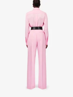 Women's Double Pleat Wide Leg Trousers in ><noscript><img width=