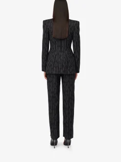 Women's Double Pleat Wide Leg Trousers in ><noscript><img width=