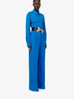 Women's Double Pleat Wide Leg Trousers in ><noscript><img width=