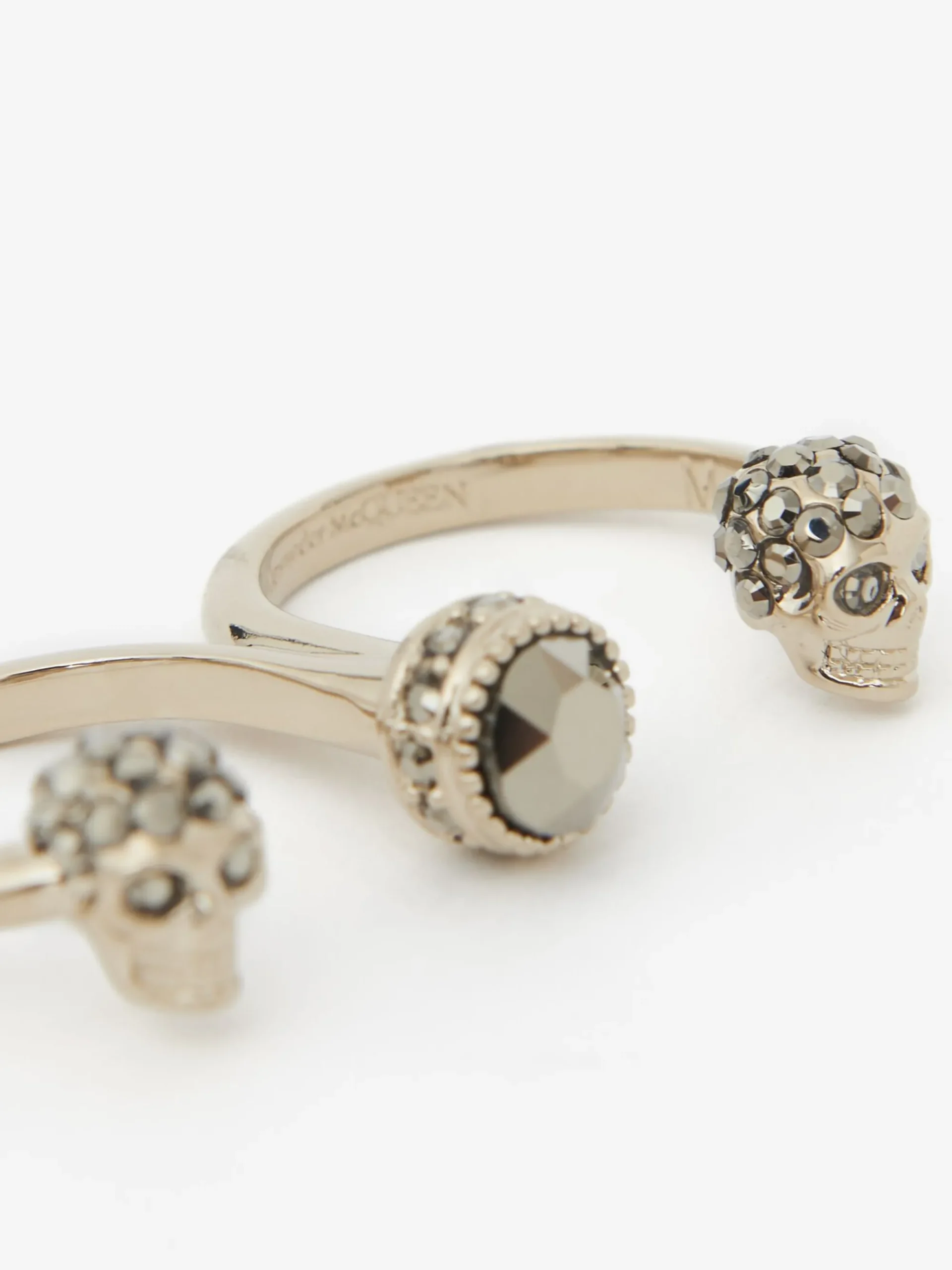 Women's Double Skull Ring in >Alexander McQueen New