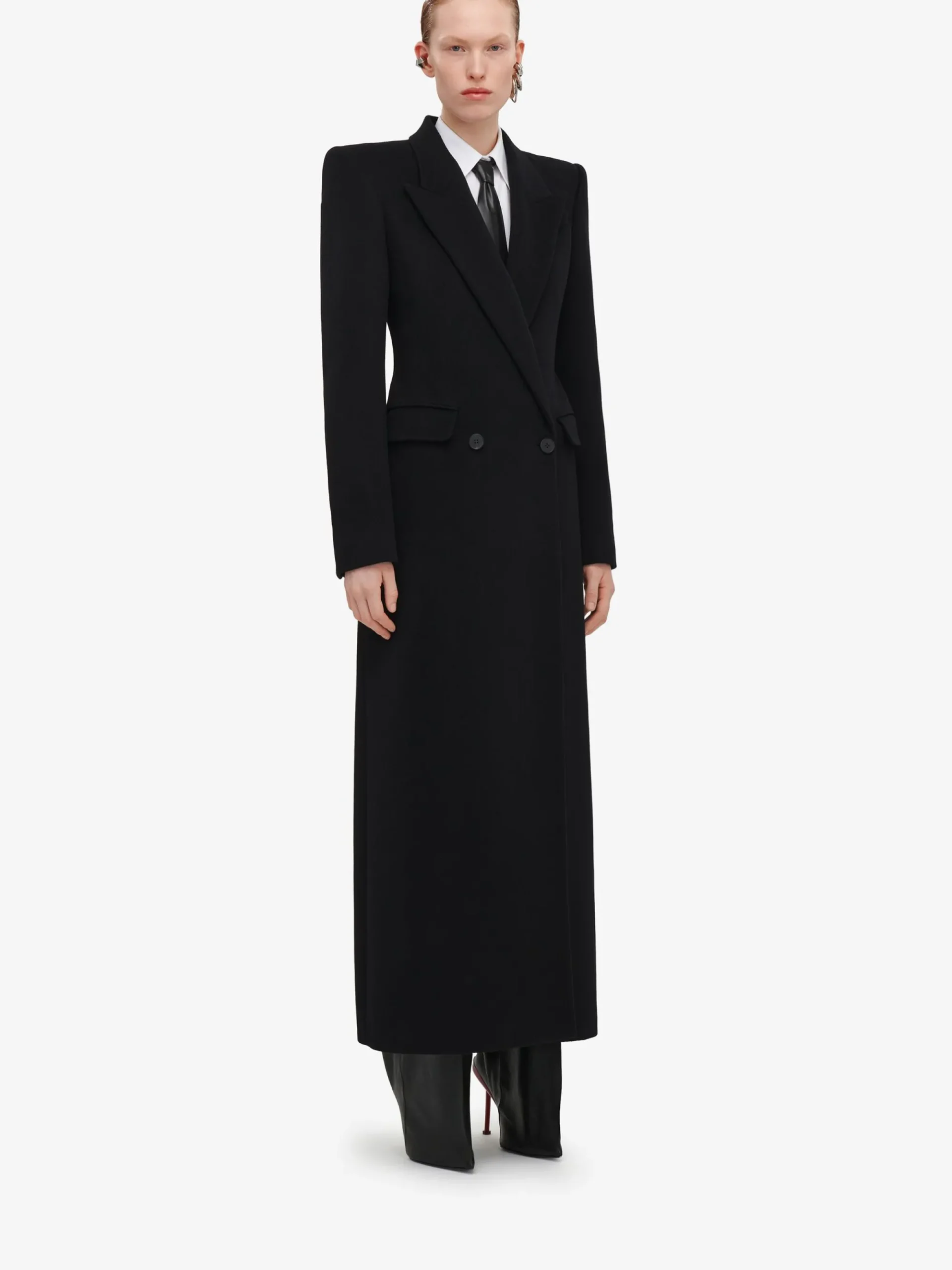Women's Double-breasted Tailored Coat in >Alexander McQueen Flash Sale