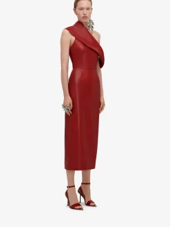 Women's Drape Leather Dress in ><noscript><img width=