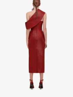 Women's Drape Leather Dress in ><noscript><img width=