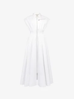 Women's Dropped Shoulder Shirt Dress in >Alexander McQueen Outlet