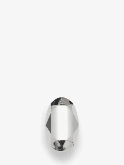 Women's Elongated Faceted Ring in >Alexander McQueen Shop