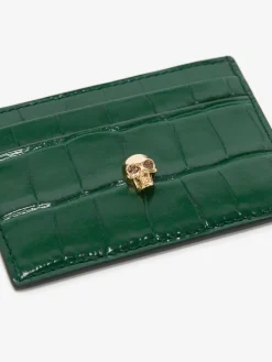 Women's Embossed Croc Card Holder in ><noscript><img width=
