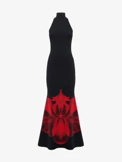 Women's Ethereal Orchid Long Dress in >Alexander McQueen Discount