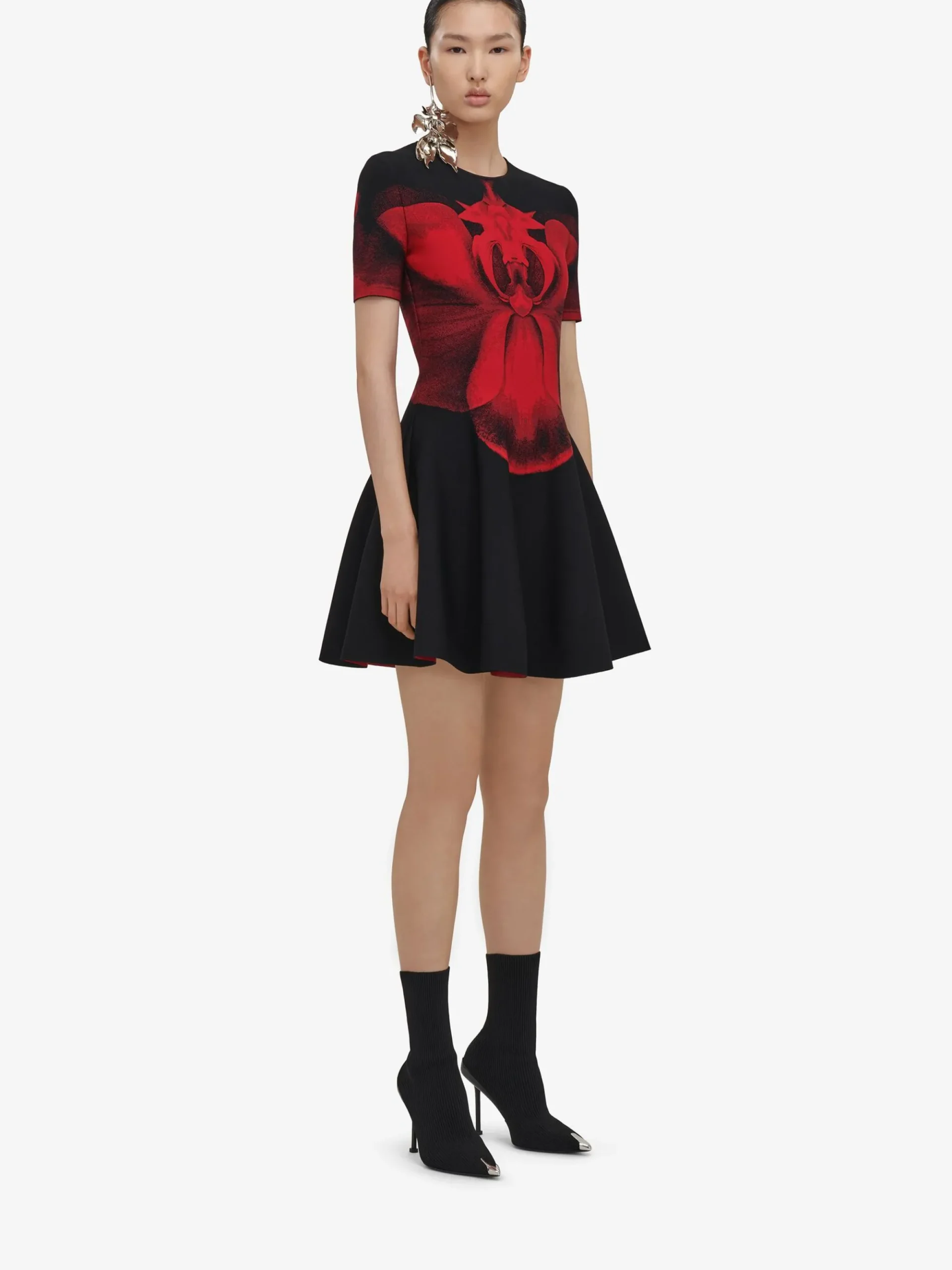 Women's Ethereal Orchid Mini Dress in >Alexander McQueen Shop