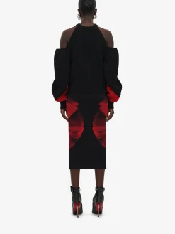 Women's Ethereal Orchid Pencil Skirt in ><noscript><img width=