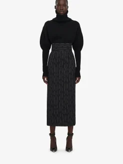 Women's Funnel Neck Knit Jumper in >Alexander McQueen New