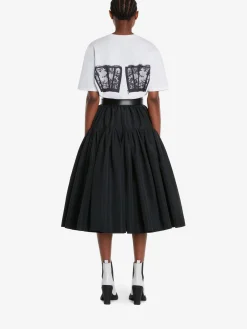 Women's Gathered Midi Skirt in ><noscript><img width=
