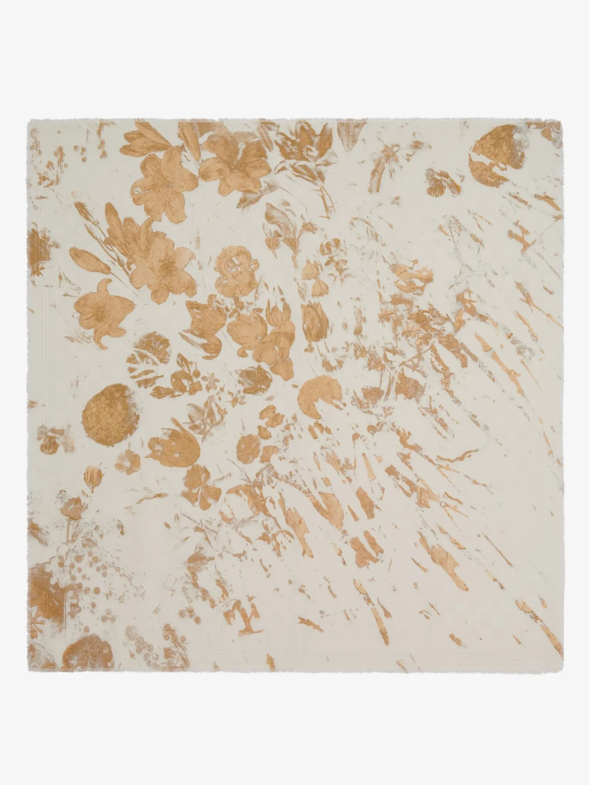 Women's Gold Floral Splash Shawl in >Alexander McQueen Clearance