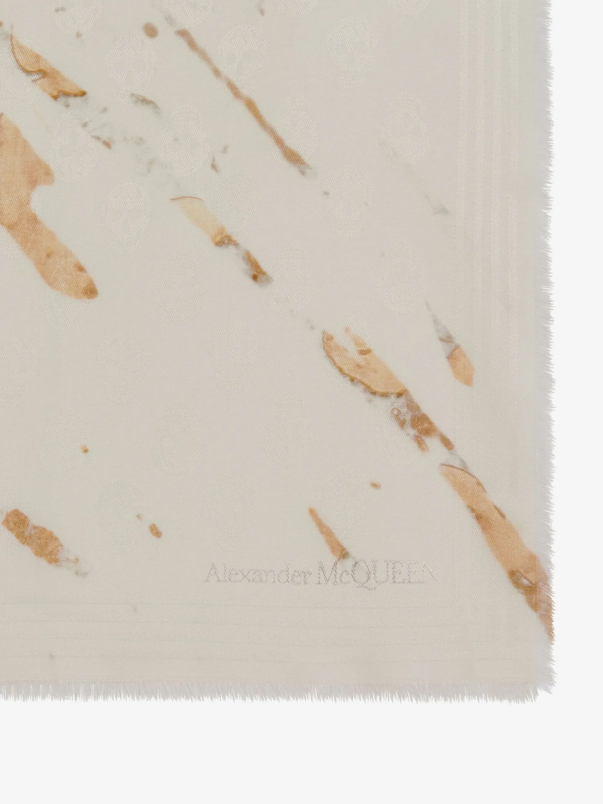 Women's Gold Floral Splash Shawl in >Alexander McQueen Clearance