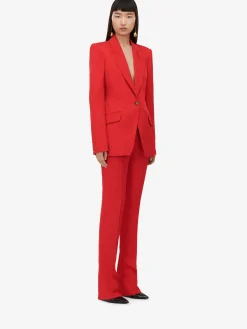Women's High-waisted Cigarette Trousers in ><noscript><img width=