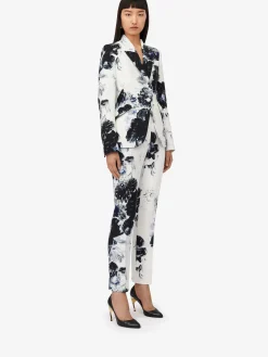 Women's High-waisted Cigarette Trousers in ><noscript><img width=