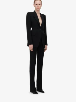 Women's High-waisted Cigarette Trousers in ><noscript><img width=