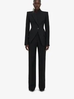 Women's High-waisted Tailored Trousers in >Alexander McQueen Outlet