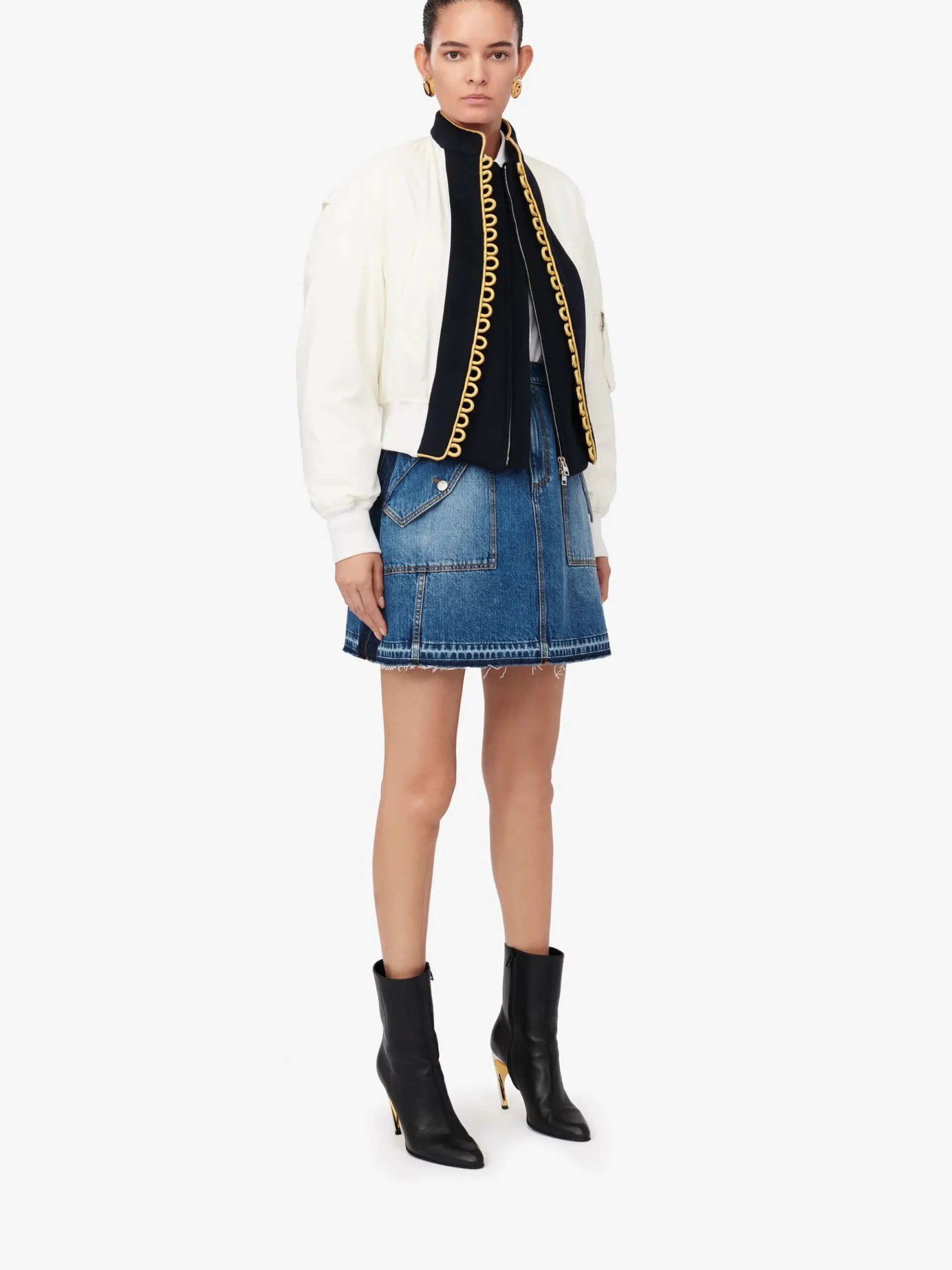 Women's Hybrid Military Bomber Jacket in >Alexander McQueen Cheap