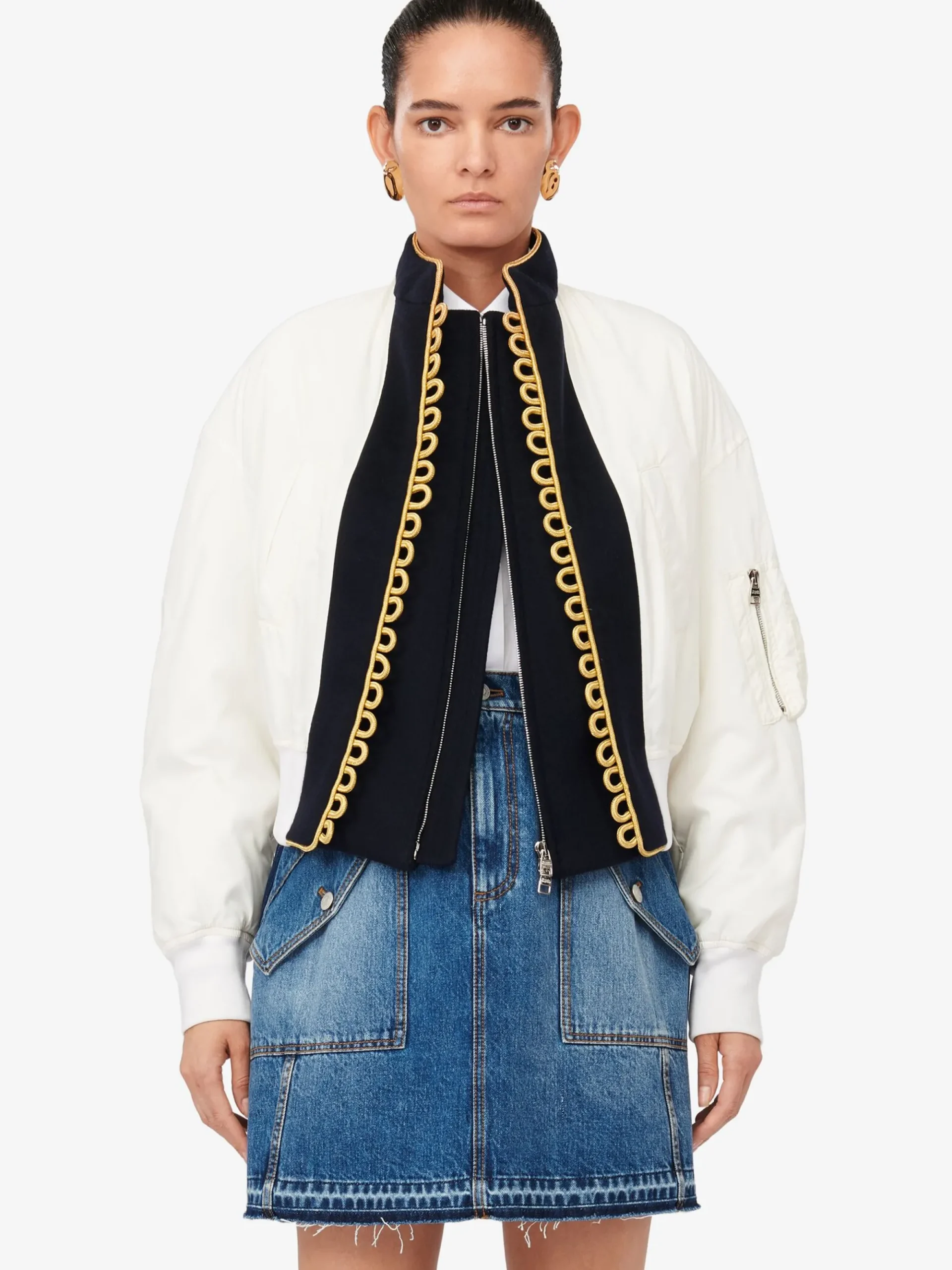 Women's Hybrid Military Bomber Jacket in >Alexander McQueen Cheap